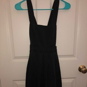 Black Apron Dress with Pockets